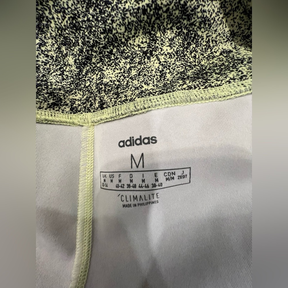 adidas Marble Gray Leggings with Black Side Stripes - Picture 4 of 4